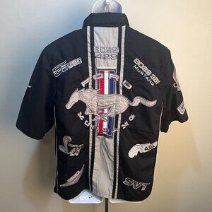 Vintage JH Designs Men's black Mustang Cobra GT s/s heavy shirt Small S